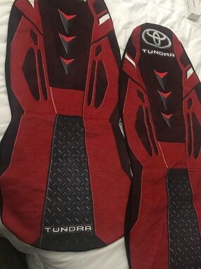 Toyota Tundra Red & Black Seat Covers